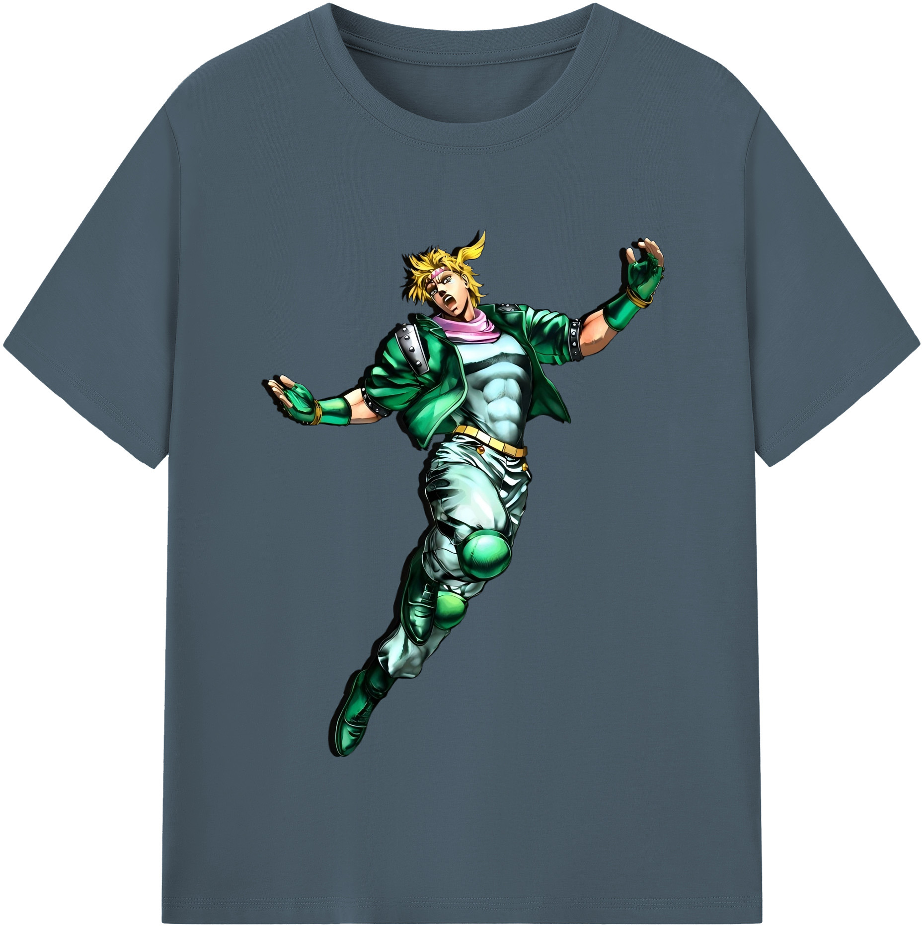（画像用） ジョジョの奇妙な冒険 ディオ?ブランドー JoJo's Bizarre Adventure Dio Brando 綿100％半袖Tシャツ（フロントプリント）